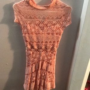 Pink lace dress